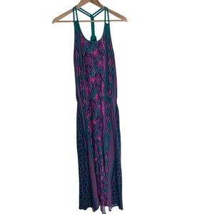 The North Face Dress Active Halter maxi pink teal southwest gorpcore Small